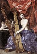 Giovanni Lanfranco Venus Playing the Harp painting